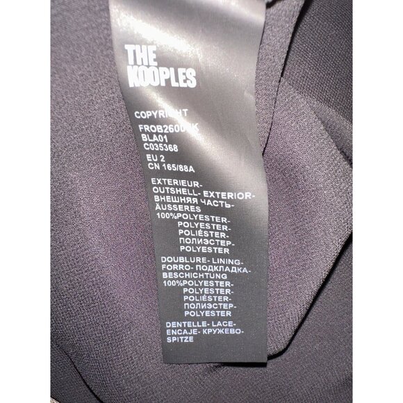 The Kooples Black Lace Detailed Dress Elegant Long Sleeves MSRP $415 - Picture 7 of 14